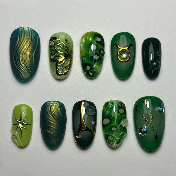 Chic Almond Press-On Nails Set