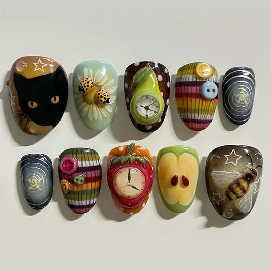 Chic Almond Press-On Nails Set