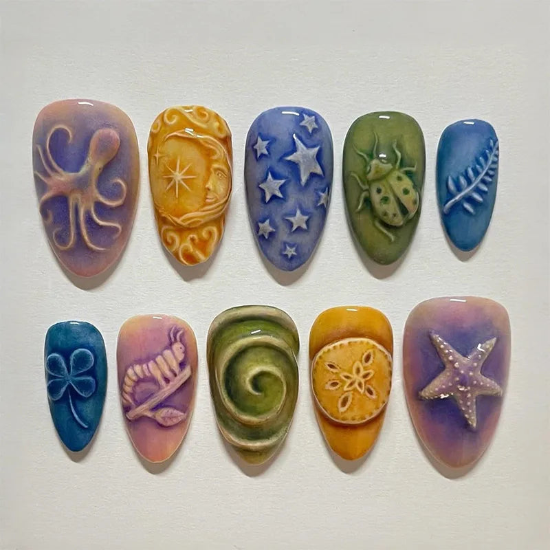 Chic Almond Press-On Nails Set