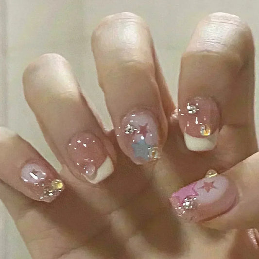 Y2k Rhinestone Press-On Nails Set