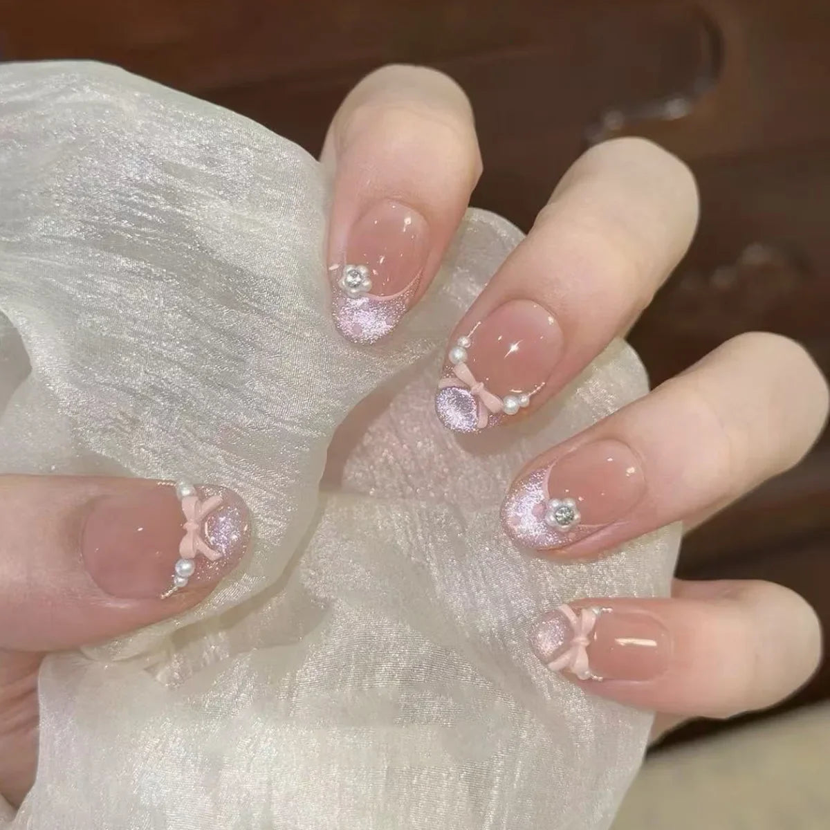 Y2k Rhinestone Press-On Nails Set