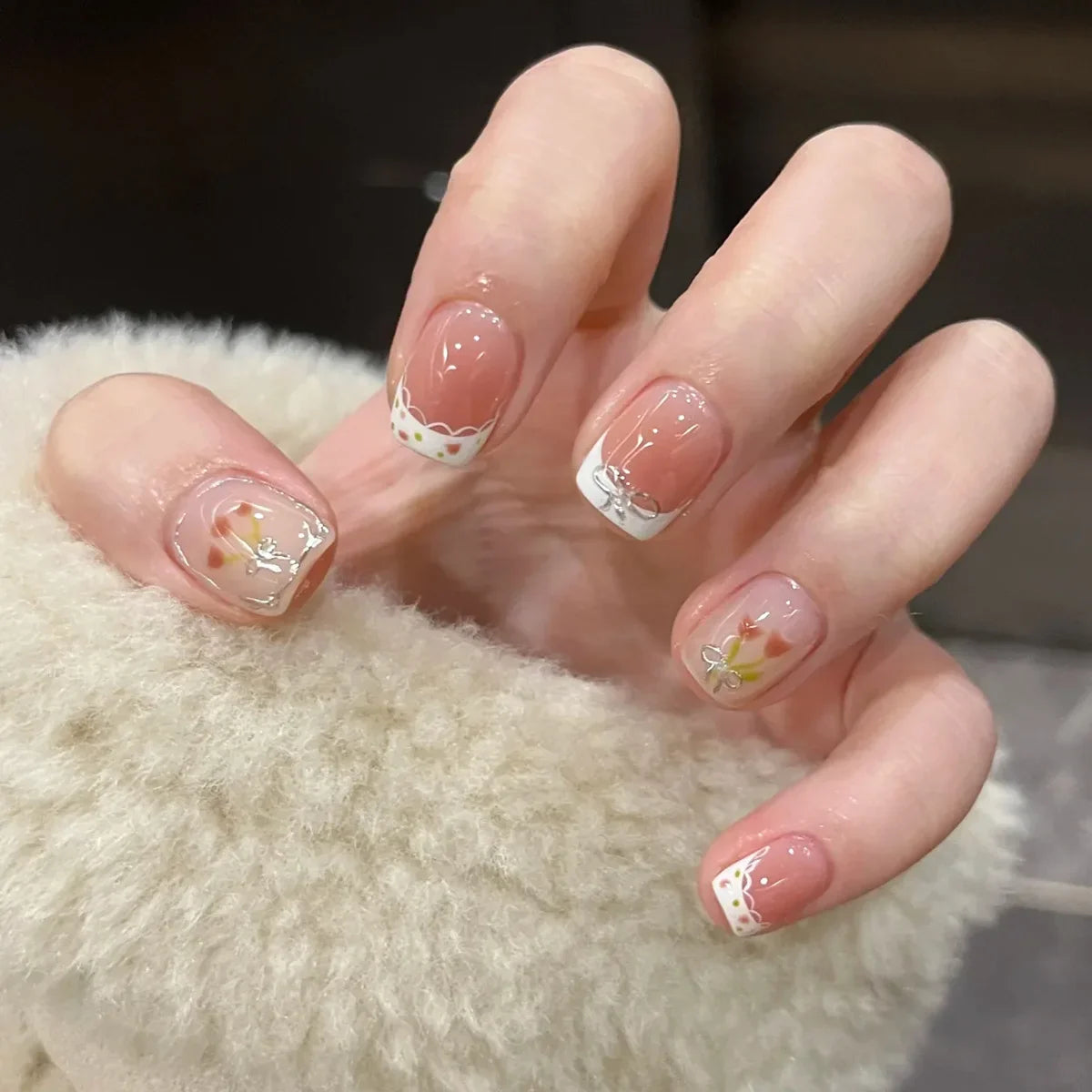Y2k Rhinestone Press-On Nails Set