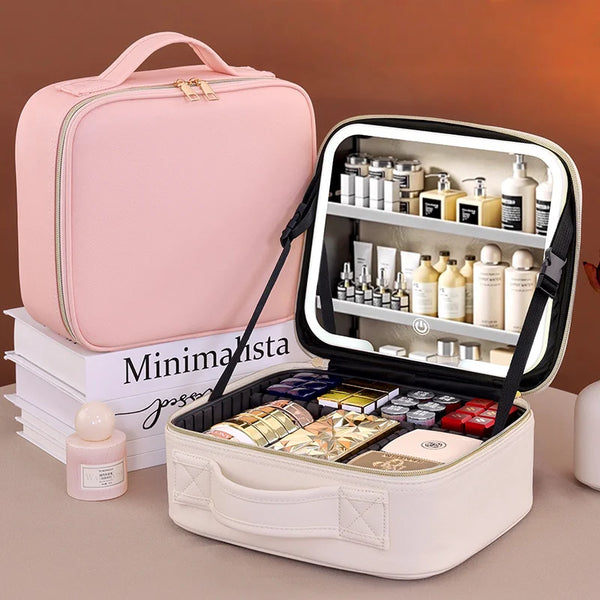 Travel-Friendly Makeup Mirror Case