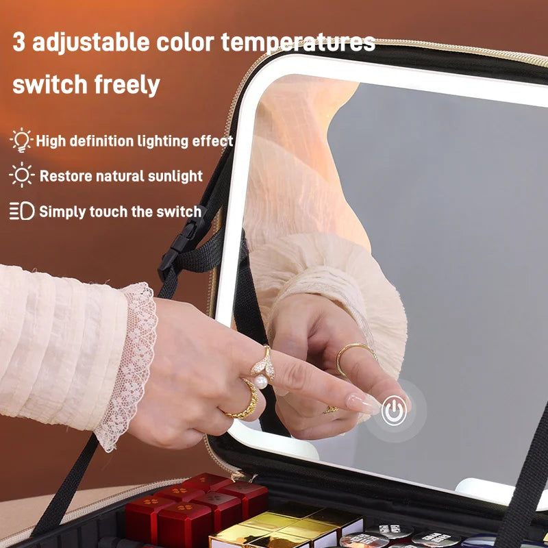 Travel-Friendly Makeup Mirror Case