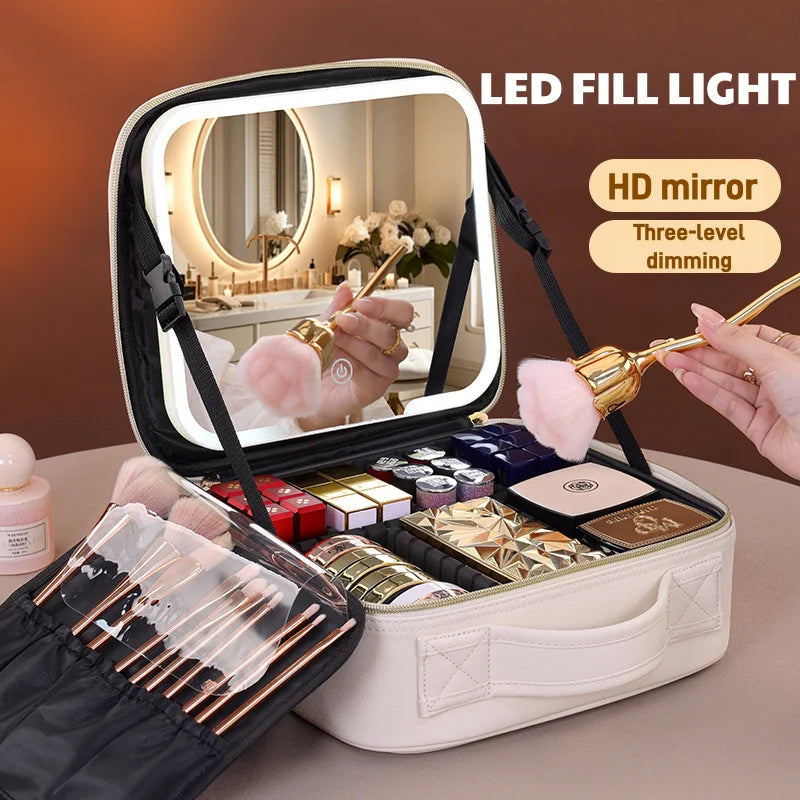 Travel-Friendly Makeup Mirror Case